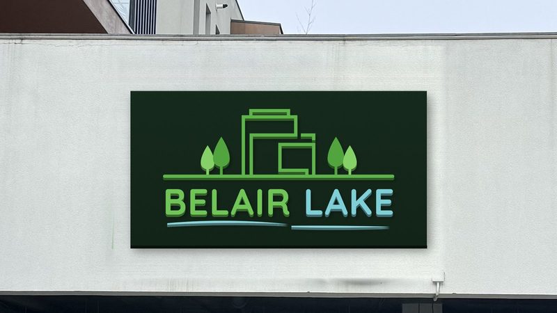 Detaliu panou cu logo color, ziua