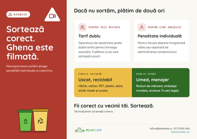 Atenție: sortare