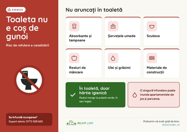Atenție: canalizare